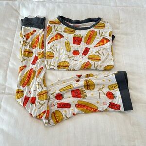 Little sleepies bamboo cotton Fast Food Print Pajamas size 5/6